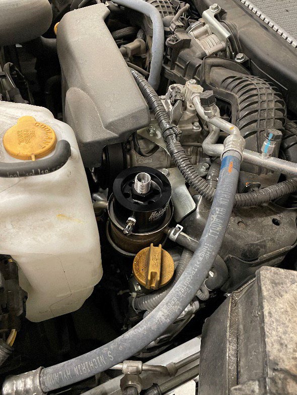 Subaru Oil Filter Anti-Drain Adapter SS-102-BK Installation Instructions Step 6